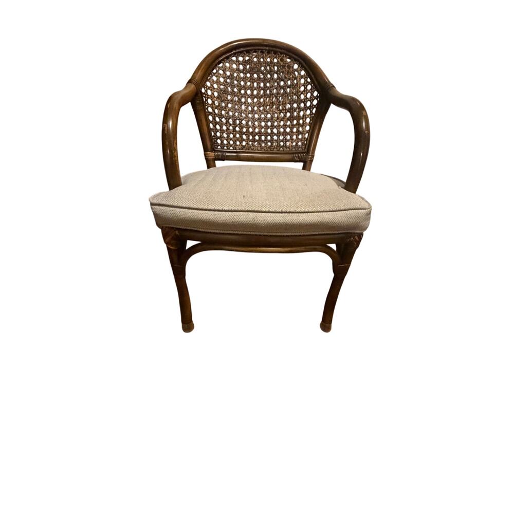 Vintage Willow & Reed 

Rattan & Cane Barrel Back Armchairs by Henry Olko